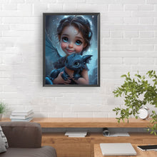 Load image into Gallery viewer, Diamond Painting - Full Round - Little dragon and girl (30*40CM)

