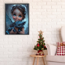 Load image into Gallery viewer, Diamond Painting - Full Round - Little dragon and girl (30*40CM)
