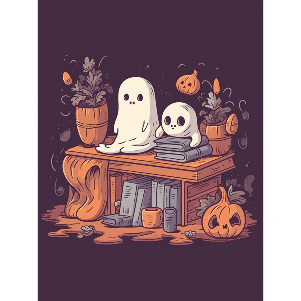 Diamond Painting - Full Round - two little ghosts (30*40CM)
