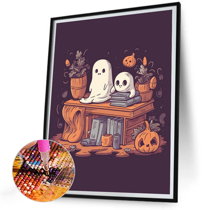 Diamond Painting - Full Round - two little ghosts (30*40CM)