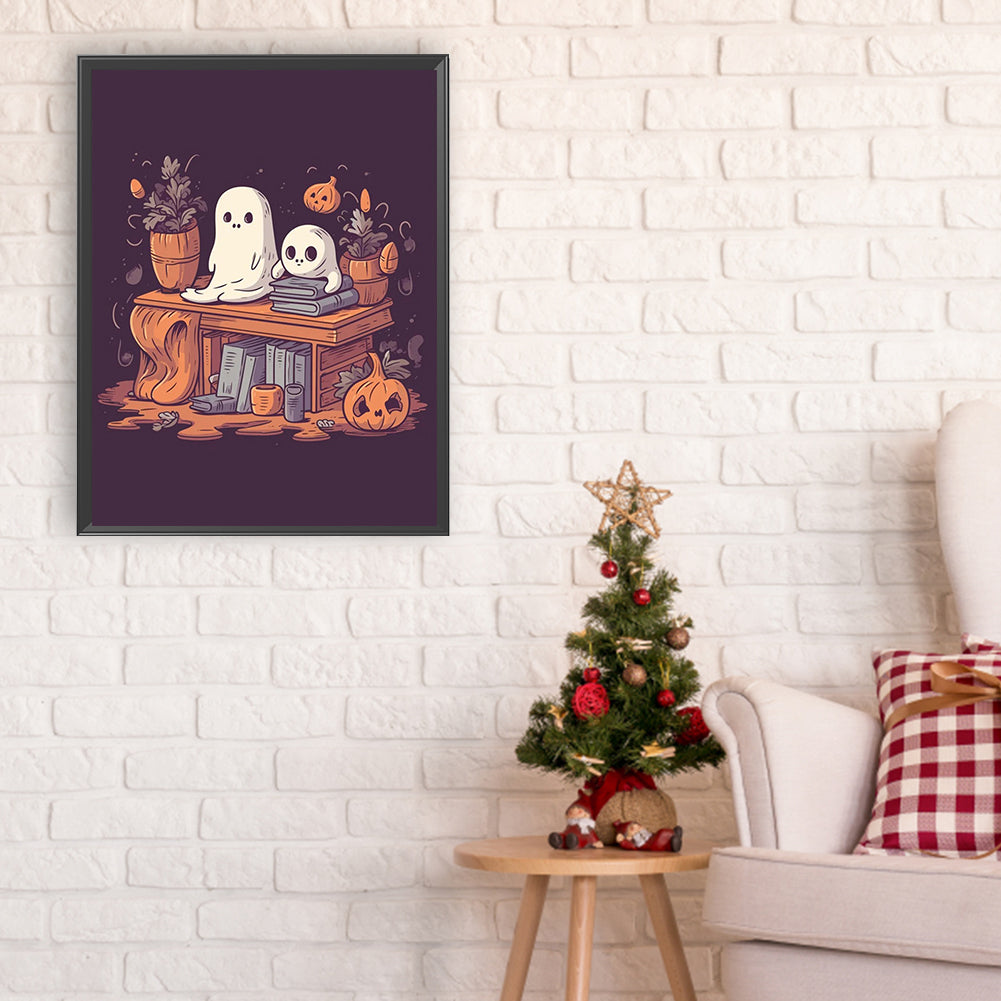 Diamond Painting - Full Round - two little ghosts (30*40CM)