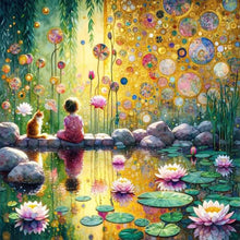 Load image into Gallery viewer, Diamond Painting - Full Round - Spring child and kitten (30*30CM)

