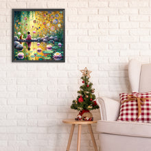 Load image into Gallery viewer, Diamond Painting - Full Round - Spring child and kitten (30*30CM)
