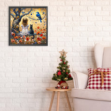 Load image into Gallery viewer, Diamond Painting - Full Round - kids and kittens and birds (30*30CM)
