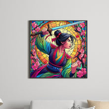 Load image into Gallery viewer, Diamond Painting - Full Square - Glass Art Lattice Disney Princess-Mulan (40*40CM)
