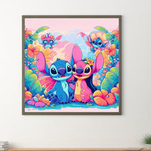 Load image into Gallery viewer, Diamond Painting - Full Round - blue pink stitch (30*30CM)
