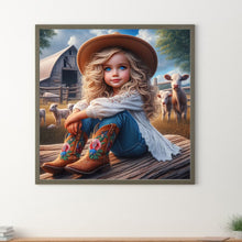 Load image into Gallery viewer, Diamond Painting - Full Round - cowgirl (30*30CM)
