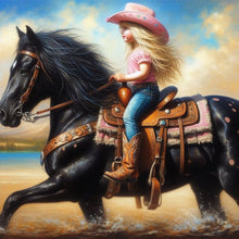 Load image into Gallery viewer, Diamond Painting - Full Round - cowgirl (30*30CM)
