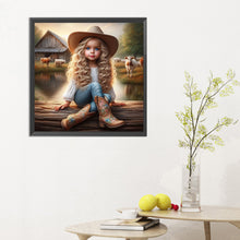 Load image into Gallery viewer, Diamond Painting - Full Round - cowgirl (30*30CM)
