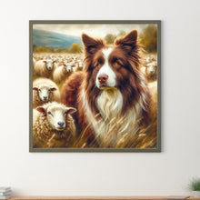 Load image into Gallery viewer, Diamond Painting - Full Round - collie dog (30*30CM)
