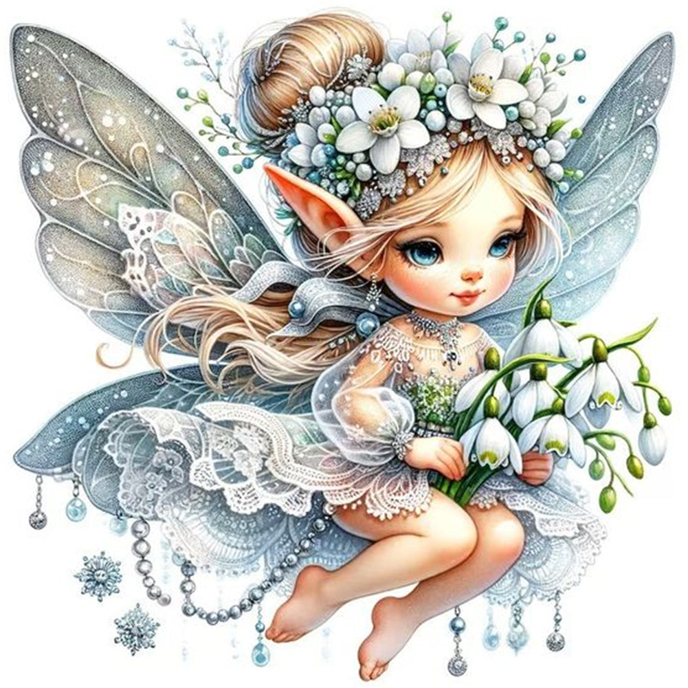 Diamond Painting - Full Round - Lily of the Valley Elf (30*30CM)