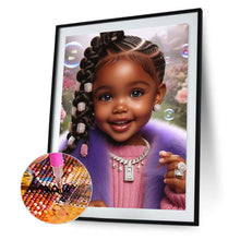 Load image into Gallery viewer, Diamond Painting - Full Round - black girl (30*40CM)

