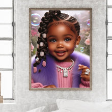 Load image into Gallery viewer, Diamond Painting - Full Round - black girl (30*40CM)
