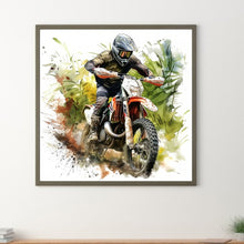 Load image into Gallery viewer, Diamond Painting - Full Round - motorcycle boy (30*30CM)
