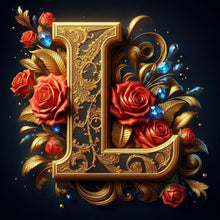 Load image into Gallery viewer, Diamond Painting - Full Round - Flower letter-L (30*30CM)
