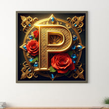 Load image into Gallery viewer, Diamond Painting - Full Round - Flower letter-P (30*30CM)
