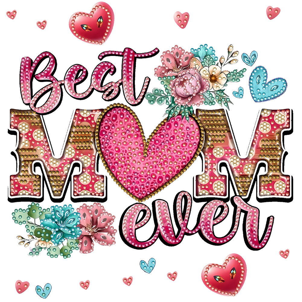 Diamond Painting - Partial Special Shaped - best mother (30*30CM)