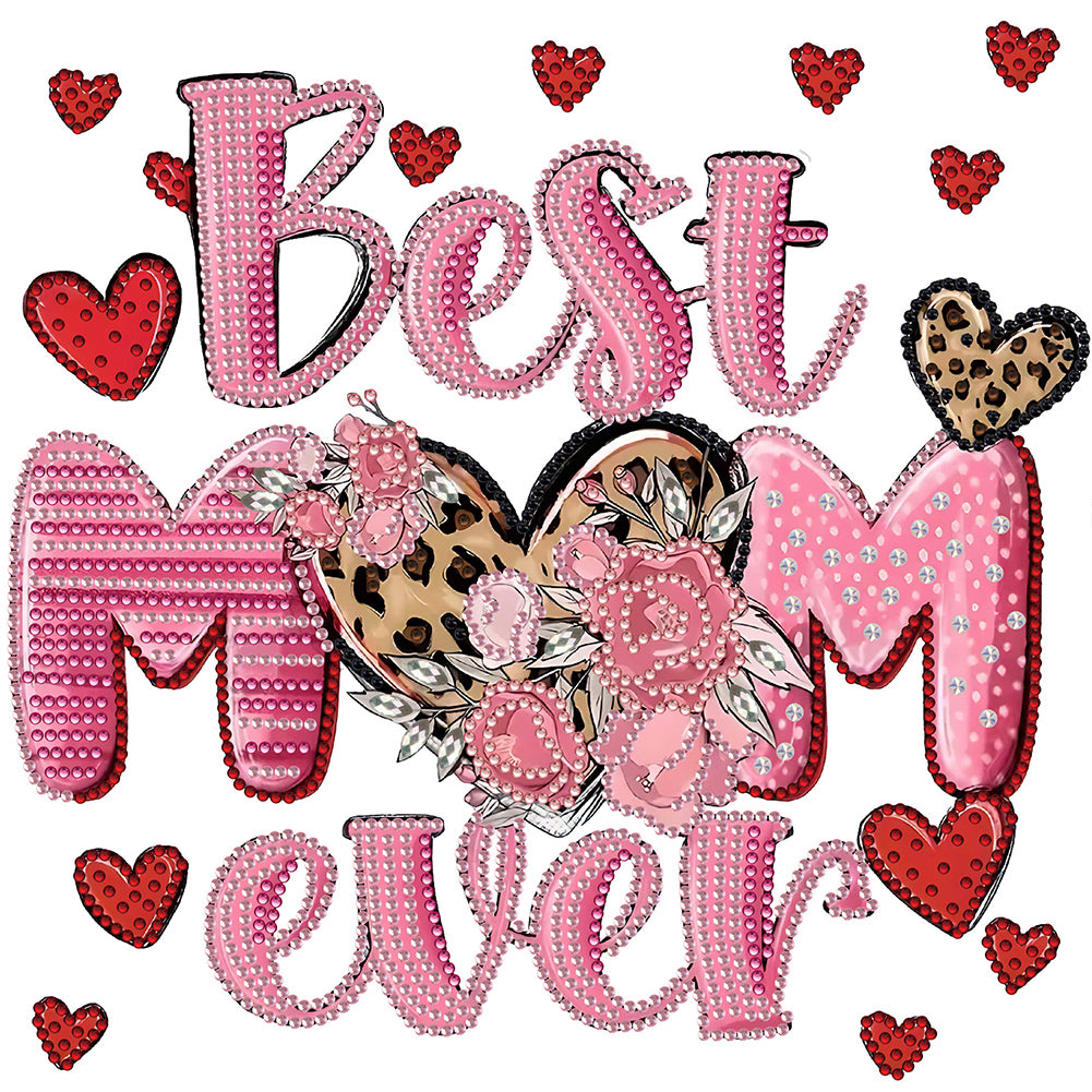 Diamond Painting - Partial Special Shaped - best mother (30*30CM)