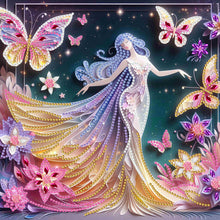 Load image into Gallery viewer, Diamond Painting - Partial Special Shaped - Butterfly beauty (30*30CM)
