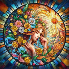 Load image into Gallery viewer, Diamond Painting - Partial Special Shaped - Stained Glass Butterfly Fairy (30*30CM)
