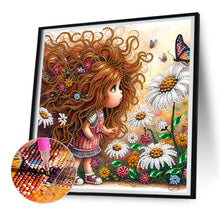 Load image into Gallery viewer, Diamond Painting - Partial Special Shaped - curly hair girl (30*30CM)
