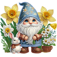 Load image into Gallery viewer, Diamond Painting - Partial Special Shaped - Spring flower gnome (30*30CM)
