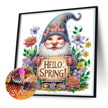 Load image into Gallery viewer, Diamond Painting - Partial Special Shaped - Spring flower gnome (30*30CM)

