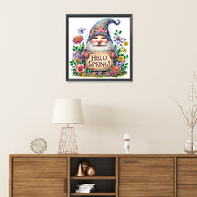 Load image into Gallery viewer, Diamond Painting - Partial Special Shaped - Spring flower gnome (30*30CM)
