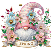 Load image into Gallery viewer, Diamond Painting - Partial Special Shaped - Spring flower gnome (30*30CM)
