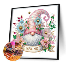 Load image into Gallery viewer, Diamond Painting - Partial Special Shaped - Spring flower gnome (30*30CM)
