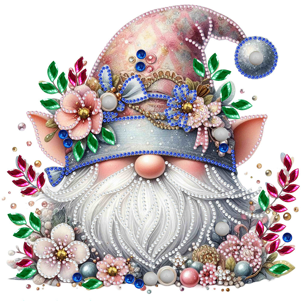 Diamond Painting - Partial Special Shaped - Spring flower gnome (30*30CM)