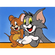 Load image into Gallery viewer, Diamond Painting - Full Round - cat and mouse (40*30CM)
