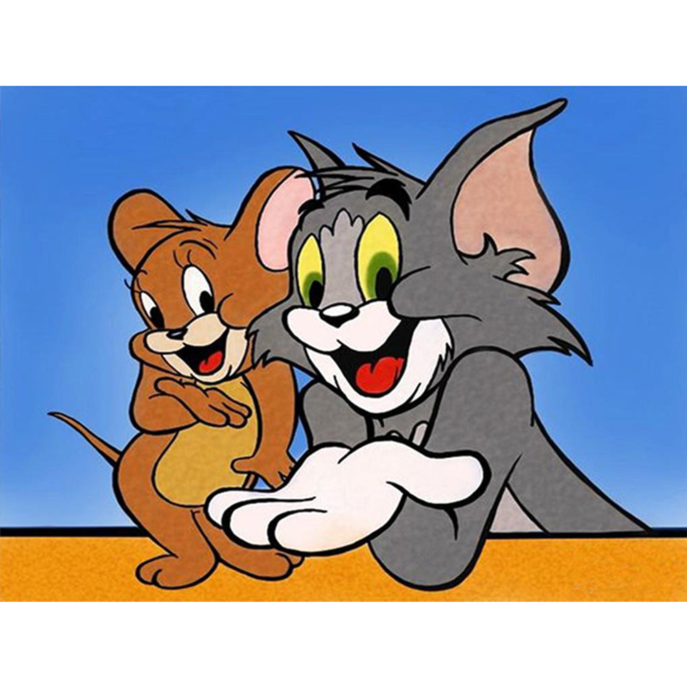 Diamond Painting - Full Round - cat and mouse (40*30CM)