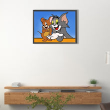Load image into Gallery viewer, Diamond Painting - Full Round - cat and mouse (40*30CM)
