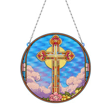 Load image into Gallery viewer, Suncatcher Cross Colorful Diamond Drawing Hanging Ornament Decor (Cross)
