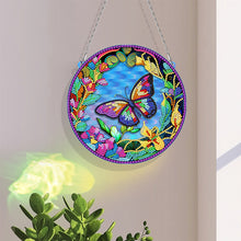 Load image into Gallery viewer, Suncatcher Animal Flower Colorful Diamond Drawing Hanging Ornament (Butterfly)
