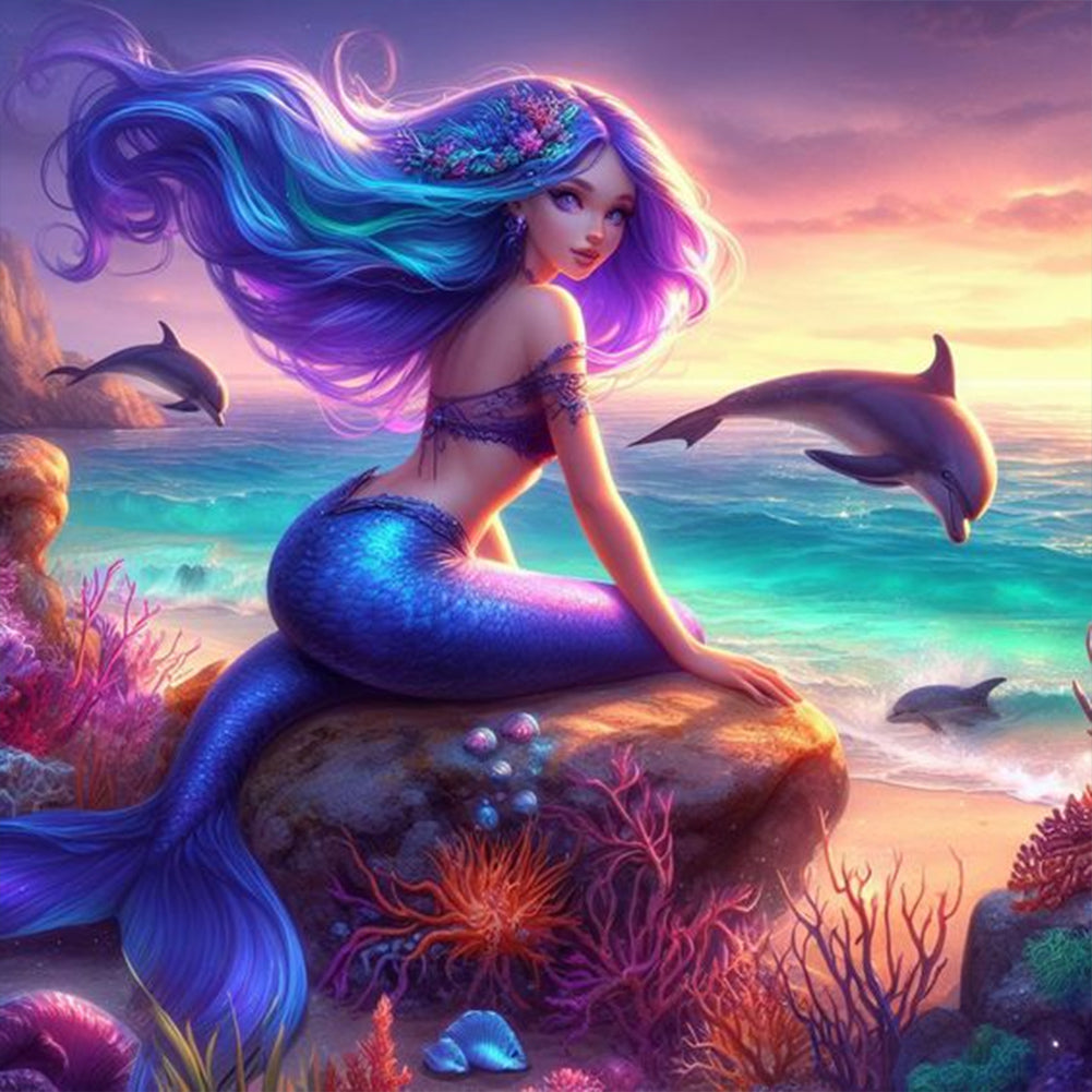 Diamond Painting - Full Round - Mermaid (30*30CM)