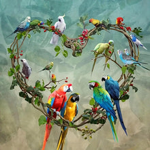 Load image into Gallery viewer, Diamond Painting - Full Round - Love Garland Parrot (40*40CM)
