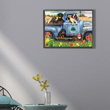 Load image into Gallery viewer, Diamond Painting - Full Square - puppy car (40*30CM)
