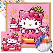 Load image into Gallery viewer, AB Diamond Painting - Full Round - strawberry hello kitty (30*30CM)
