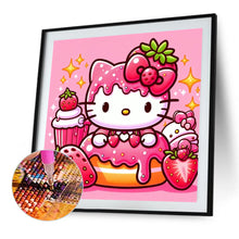 Load image into Gallery viewer, AB Diamond Painting - Full Round - strawberry hello kitty (30*30CM)
