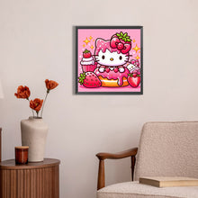 Load image into Gallery viewer, AB Diamond Painting - Full Round - strawberry hello kitty (30*30CM)
