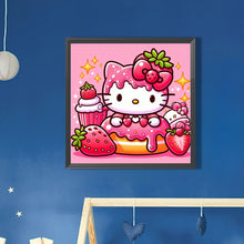 Load image into Gallery viewer, AB Diamond Painting - Full Round - strawberry hello kitty (30*30CM)
