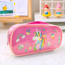 Load image into Gallery viewer, Cartoon Unicorn Round DIY Diamond Painting Stationery Box Students Pencil Case
