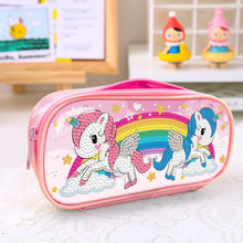 Load image into Gallery viewer, Cartoon Unicorn Round DIY Diamond Painting Stationery Box Students Pencil Case
