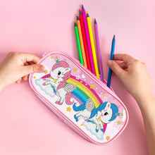 Load image into Gallery viewer, Cartoon Unicorn Round DIY Diamond Painting Stationery Box Students Pencil Case

