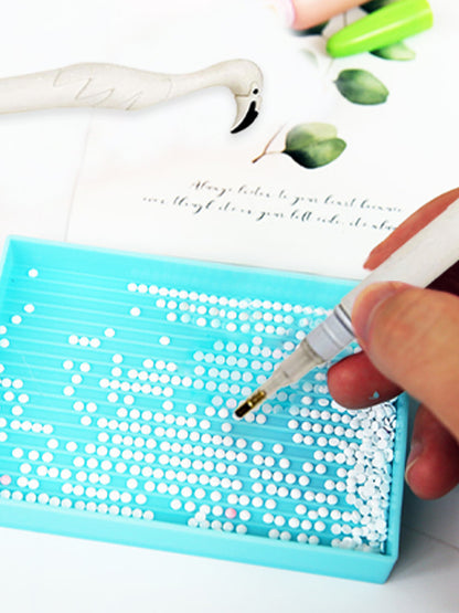 Cute Flamingo Diamond Painting Pen Kit with Clay Tips Tray for Diamond Painting