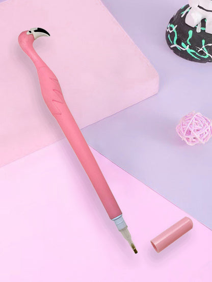 Cute Flamingo Diamond Painting Pen Kit with Clay Tips Tray for Diamond Painting