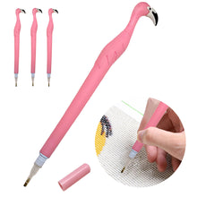 Load image into Gallery viewer, Cute Flamingo Diamond Painting Pen Kit with Clay Tips Tray for Diamond Painting
