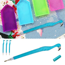 Load image into Gallery viewer, Cute Flamingo Diamond Painting Pen Kit with Clay Tips Tray for Diamond Painting
